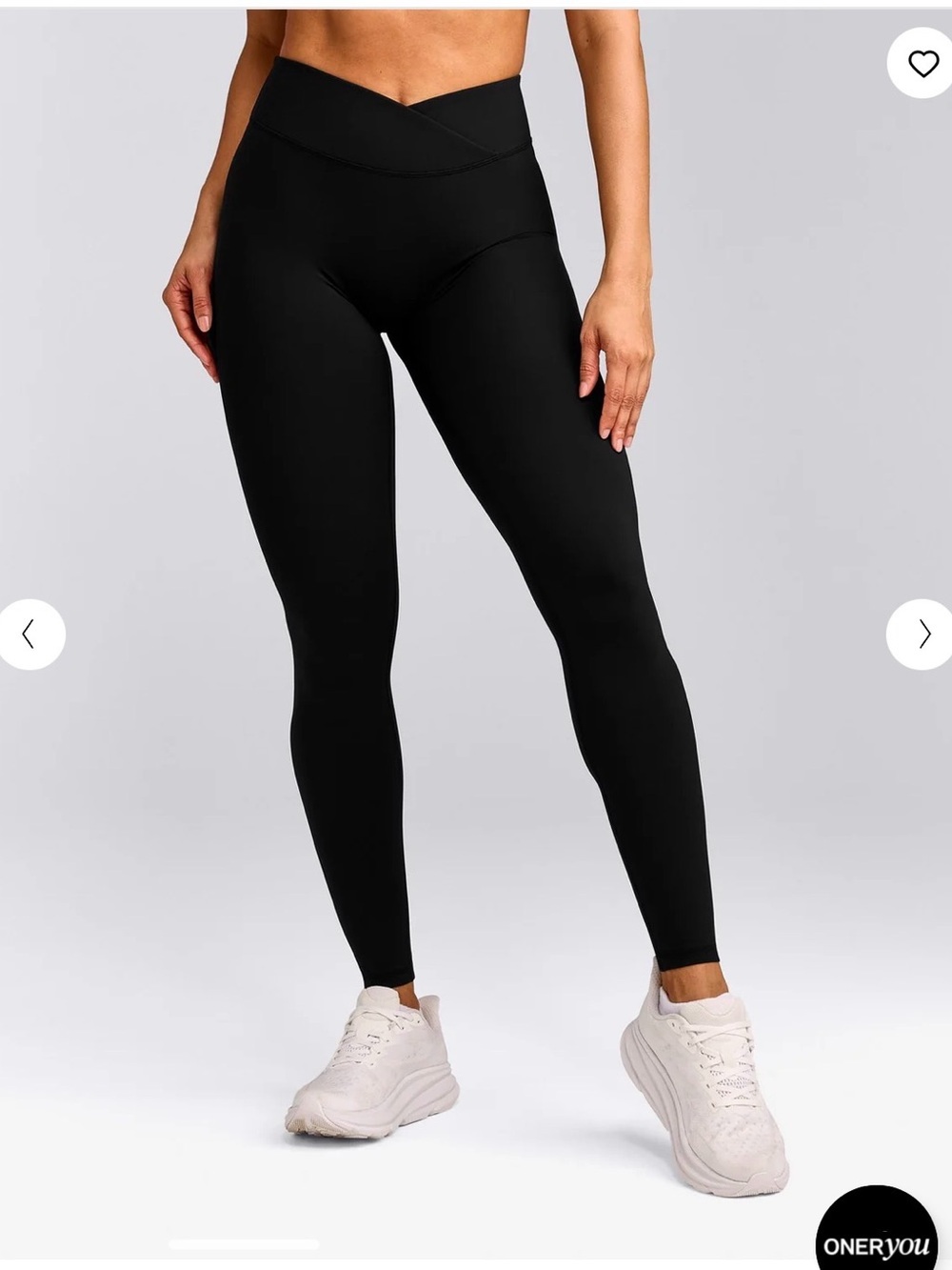 Oner Active Unified Wrap Black High-Waist V-Waist Leggings